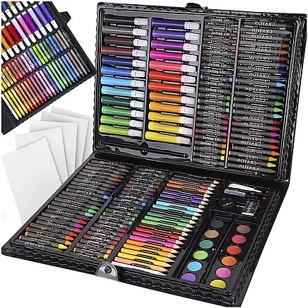 Painting set in a case 168 pcs black