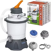 Lieljaudas smilšu filtrēšanas baseina sūknis 3028L/H ar 360 grādu rotējošu vārstu un uzlabotu ūdens attīrīšanas funkciju, izturīgs un viegli lietojams