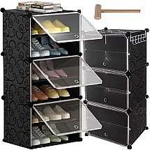 Daudzstāvu Moduļu Kurpju Apavu Plaukts Skapis, 6 Plaukti