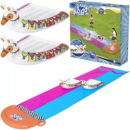Bestway H2OGO! Lama Rama dubultais ūdens slidkalniņš, 488 cm