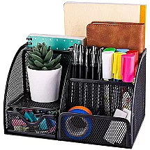 Rakstāmgalda Organizators - 6 nodalījumi, Melns