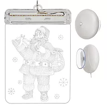 3D vitrāžas Ziemassvētku vecītis LED