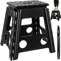 Folding stool black and white 39cm