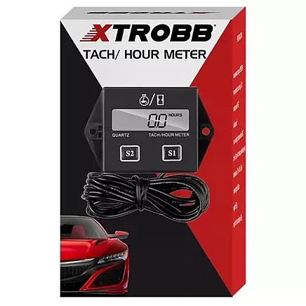 Universālais elektroniskais tahometrs, motora stundu skaitītājs (mērītājs) 2T/4T