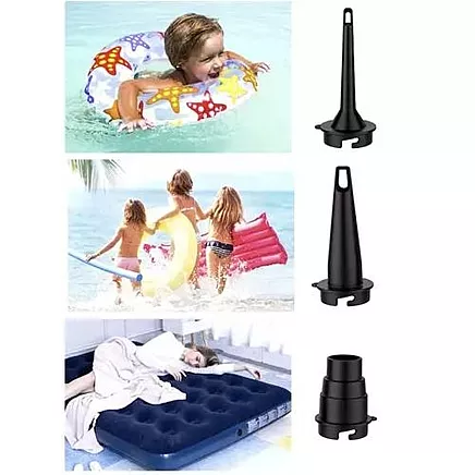 Bezvadu akumulatora gaisa pumpis ar 3 uzgaļiem, matracim, bumbai, baseinam