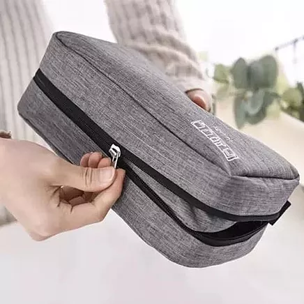 Водонепроницаемая мужская висячая косметичка из оксфорда для путешествий - портативная с дополнительными карманами и крючком