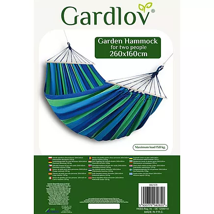 Double garden hammock 260x160cm Gardlov 21078