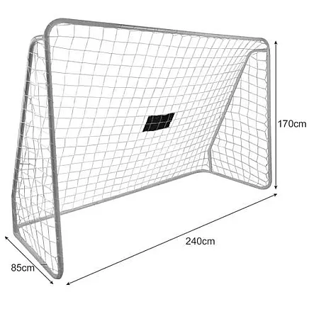 Pro Precision futbola vārtu komplekts - pārnēsājams, liels metāla rāmis ar mērķēšanas paklāju, viegla montāža un izturīga konstrukcija visu līmeņu treniņiem