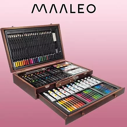 Painting set in a suitcase - 129pcs Maaleo 21644
