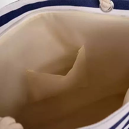 Pludmales Piknika Soma no Džutas ar Svītrām + Mazs Maks, 22L