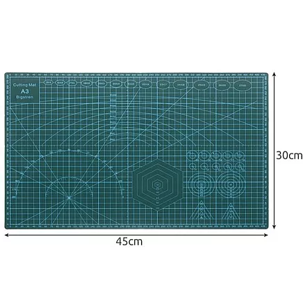 Bigstreen 19344 Pašatjaunojošs griešanas paklājiņš A3, zaļš