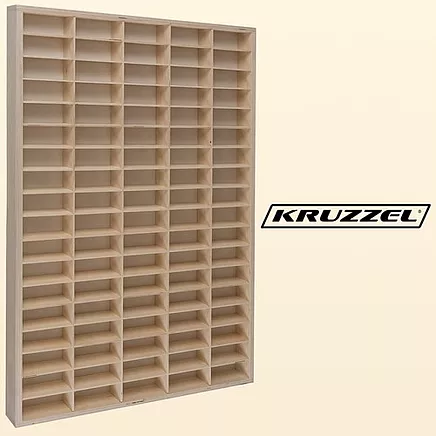 Koka plaukts rotaļu mašīnītēm ar 90 nodalījumiem KRUZZEL 21997