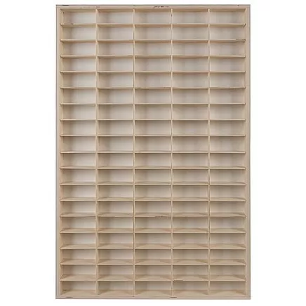 Koka plaukts rotaļu mašīnītēm ar 90 nodalījumiem KRUZZEL 21997