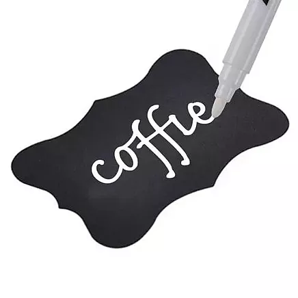 Pašlīmējošās etiķešu uzlīmes, 24 gab., ar marķieri, 5×3.5 cm