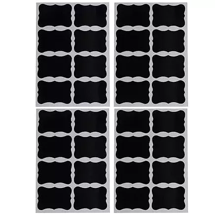 Pašlīmējošās etiķešu uzlīmes, 24 gab., ar marķieri, 5×3.5 cm