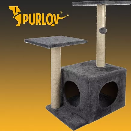 Cat tree 71cm gray Purlov 21712