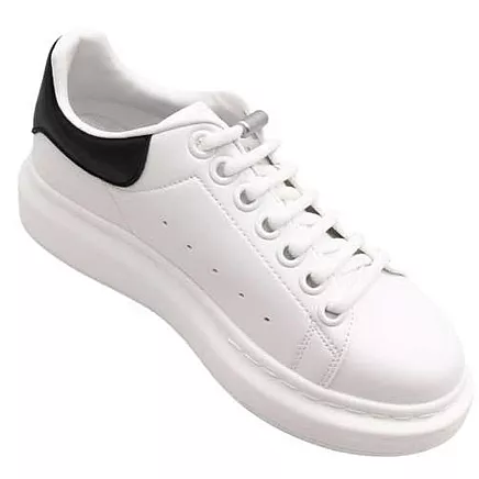 Malatec Elastīgas Apavu Auklas Šņores Striķi - Bez Sasiešanas, Balts