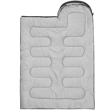 2-in-1 īpaši viegls mumija guļammaiss ar kapuci un maksimālu siltuma saglabāšanu kempingam un pārgājieniem
