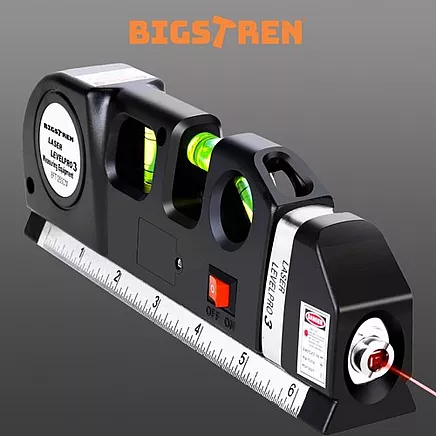 Laser level with tape measure 250cm Bigstreen 21747