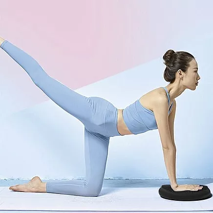 Piepūšams Masāžas Līdzsvara Balansa Jogas Spilvens Stabilitātes Disks Paliktnis - Melns,...