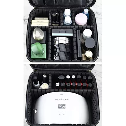 Ceļojumu Kosmētikas Soma Makeup Piederumu Koferis Organaizers Organizators, Melns