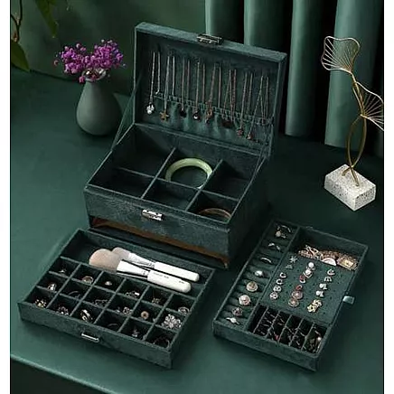 Juvelierizstrādājumu Organizators Bižutērijas Rotaslietu Uzglabāšanas Kaste Lāde,...