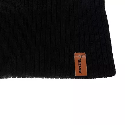 Ziemas komplekts Trizand 22100: cepure, kakla sildītājs un cimdi, melns