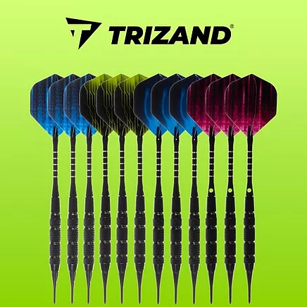 Šautriņu komplekts Trizand 21629, 12 gab., ar piederumiem