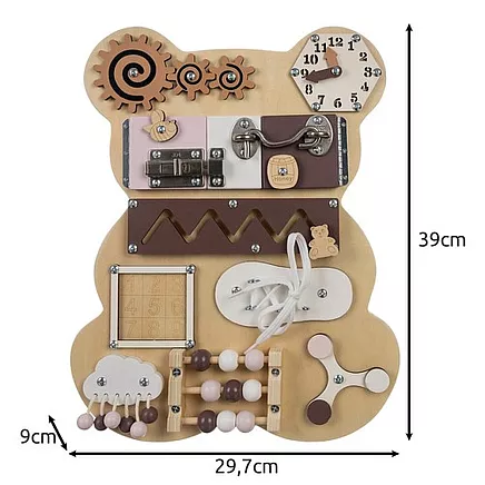 Izglītojošā Koka Rotaļlieta Manipulācijas Sensorais Aktivitāšu Dēlis Tāfele Kruzzel...