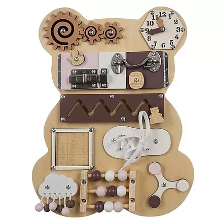 Izglītojošā Koka Rotaļlieta Manipulācijas Sensorais Aktivitāšu Dēlis Tāfele Kruzzel...