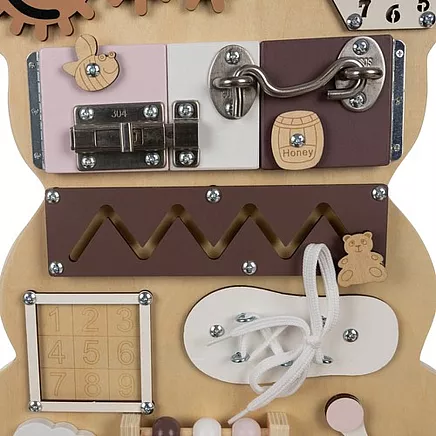 Izglītojošā Koka Rotaļlieta Manipulācijas Sensorais Aktivitāšu Dēlis Tāfele Kruzzel...