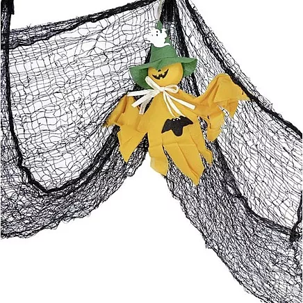 Очень большое прочное нейлоновое украшение паутины на Хэллоуин - реалистичный страшный аксессуар для вечеринки