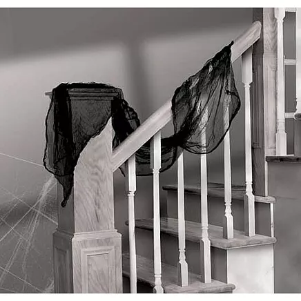 Очень большое прочное нейлоновое украшение паутины на Хэллоуин - реалистичный страшный аксессуар для вечеринки