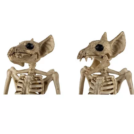 Интерактивный большой скелет летучей мыши - подвесное украшение на Хэллоуин с подвижной головой и челюстями