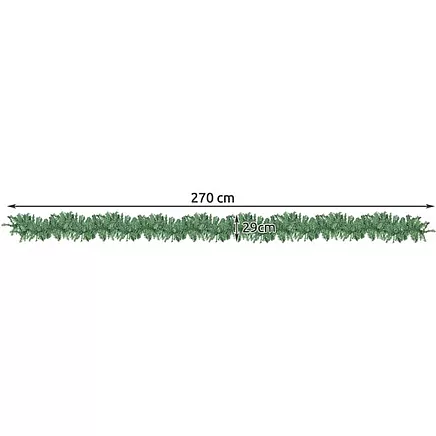 Ziemassvētku egļu virtene 2,7 m dekoratīva Ruhhy 22321
