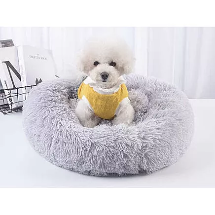 Hairy dog bed gray 22759