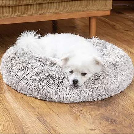 Hairy dog bed gray 22759