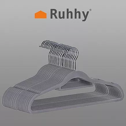 Clothes hanger 20pcs - gray Ruhhy 22535
