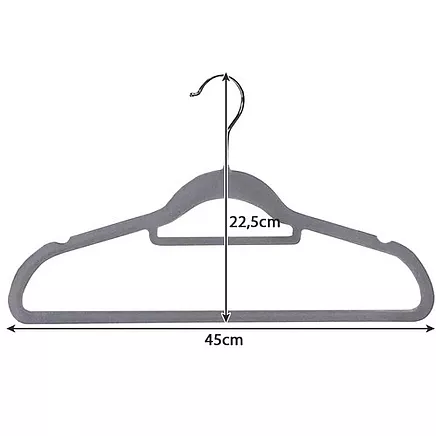 Clothes hanger 20pcs - gray Ruhhy 22535