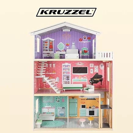 Kruzzel Koka leļļu māja, 114 cm