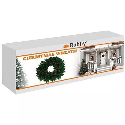 Biezs Ziemassvētku vainags durvīm 60 cm, XXL dekoratīvs rotājums