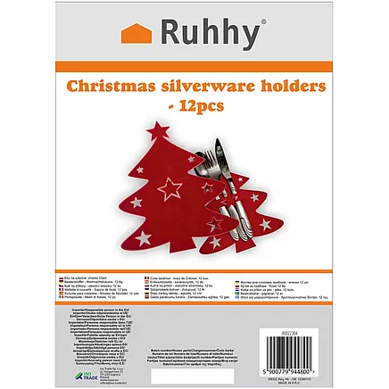 Cutlery case - Christmas trees 12 pcs. Ruhhy 22304
