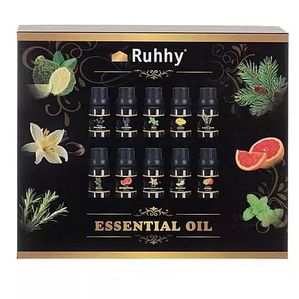 Ēterisko Eļļu Komplekts Aromaterapijai, 10x15ml