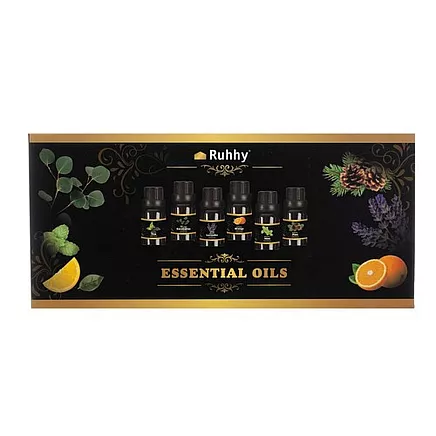 Ēterisko Eļļu Komplekts Aromaterapijai, 6x10ml