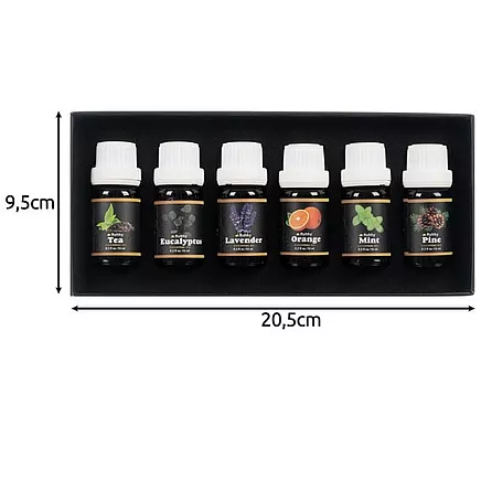 Ēterisko Eļļu Komplekts Aromaterapijai, 6x10ml