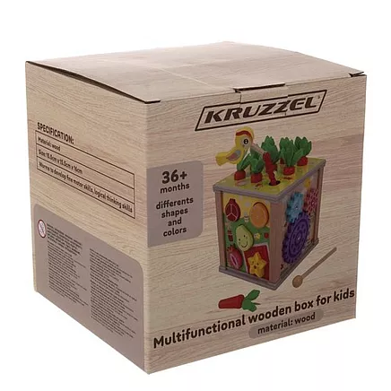 Wooden educational cube - Kruzzel sorter 22566