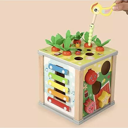 Wooden educational cube - Kruzzel sorter 22566