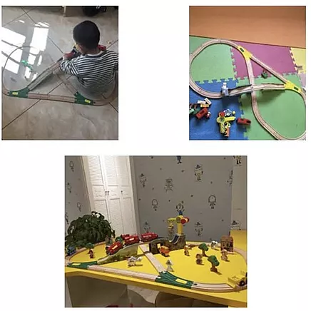 Koka dzelzceļš Kruzzel 22495 ar piederumiem, 57 elementi