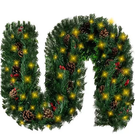 Christmas tree garland 2.7m with LED lights Ruhhy 22322