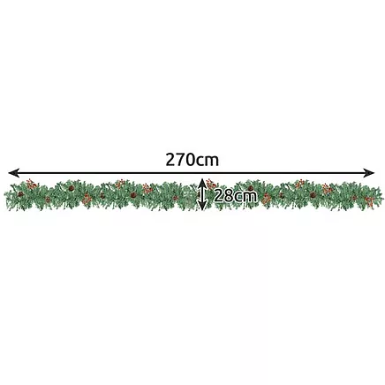 Ziemassvētku Virtene ar Lampiņām 2,7m Ruhhy 22325